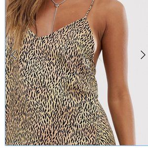 Motel backless maxi dress in animal print